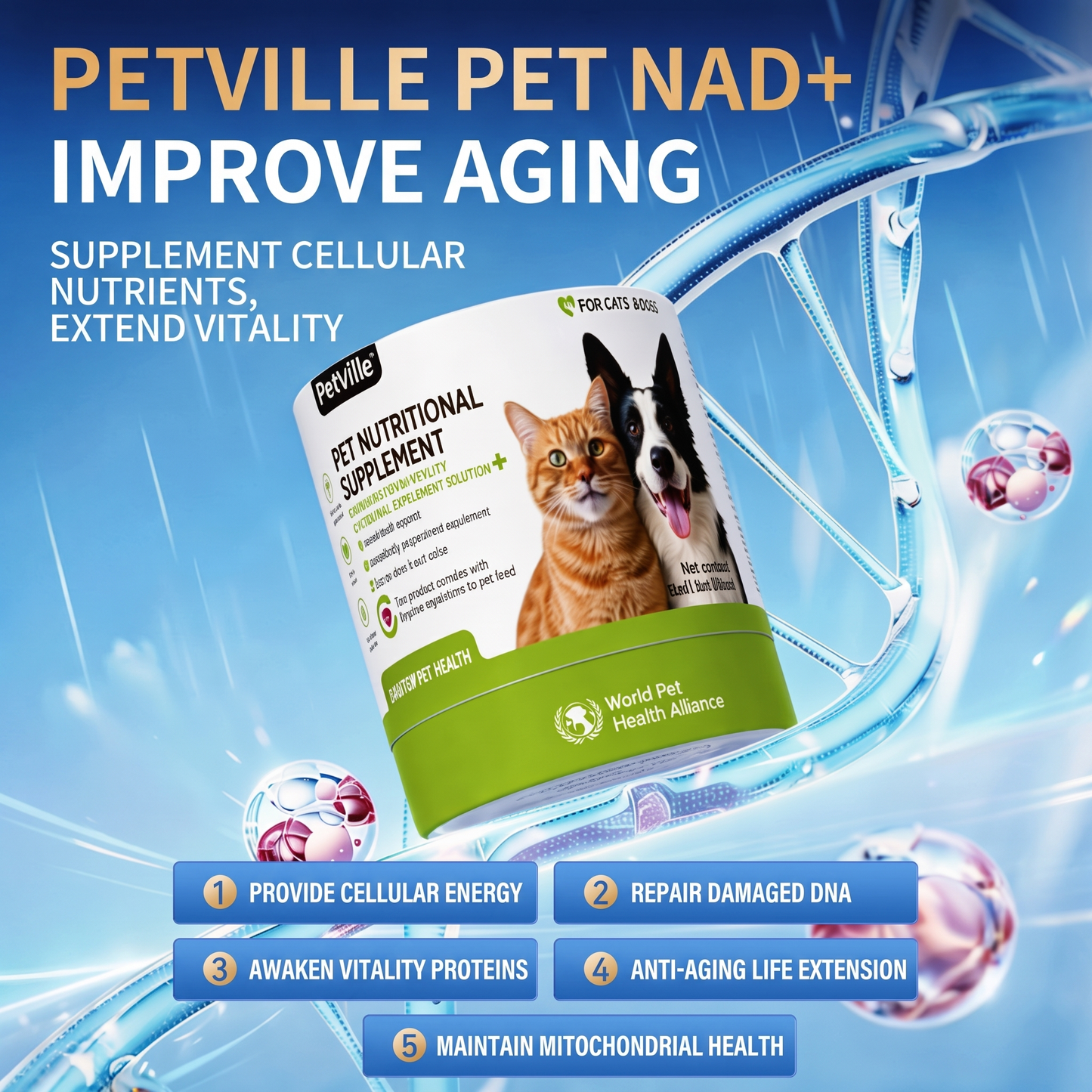 PetVille NAD Taurine Supplement